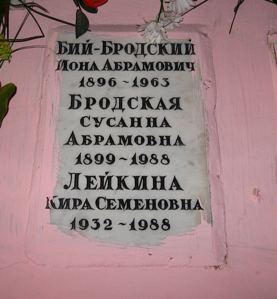 Захоронение урны с прахом Бий-Бродского Ионы.